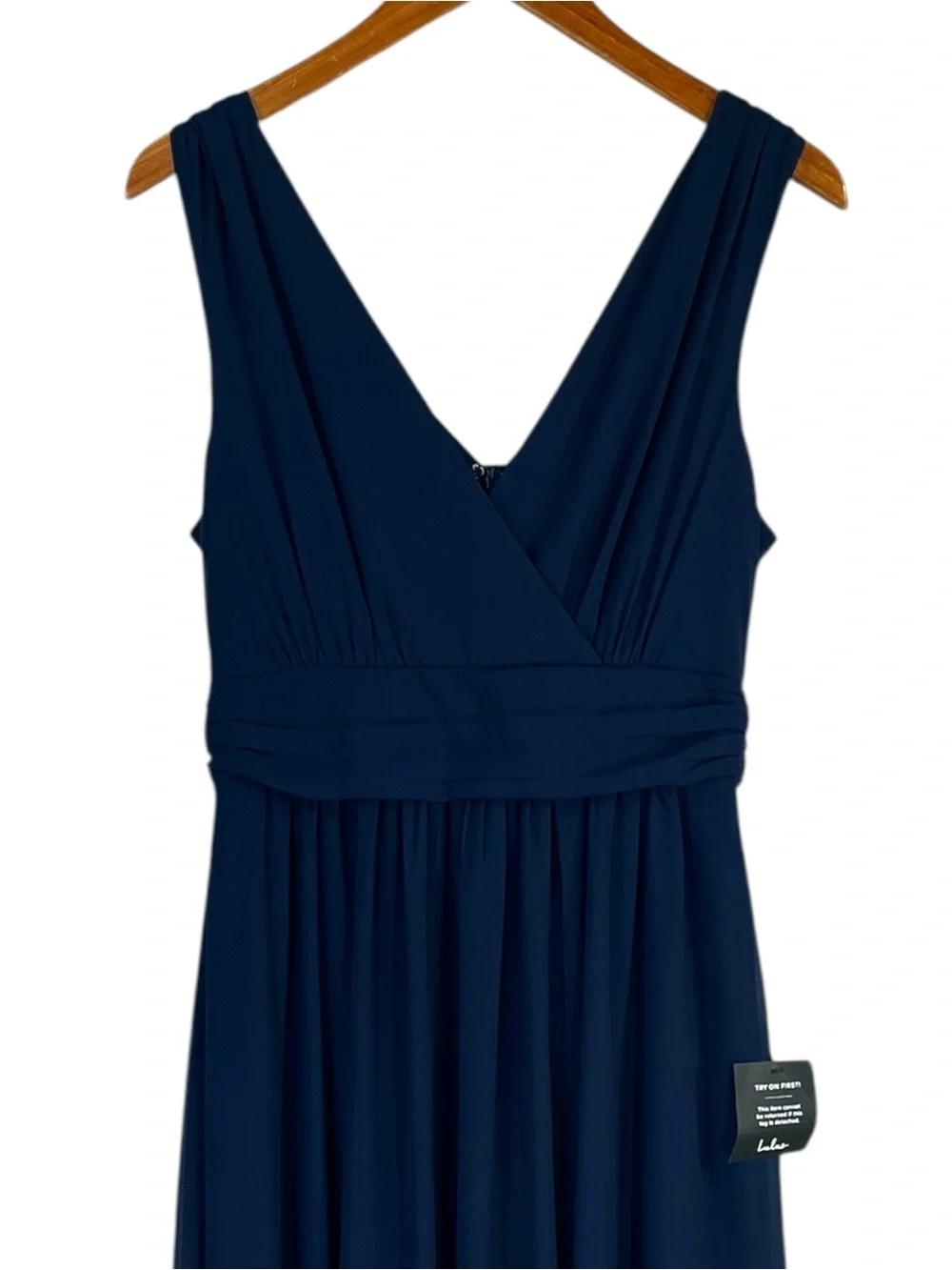 NWT Lulus Thoughts of Hue Navy Blue Surplice Maxi Dress Size Medium
